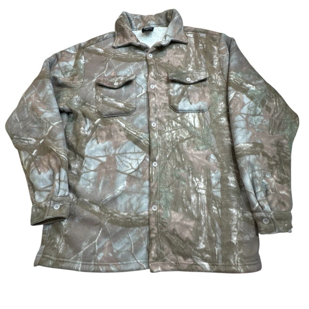 NWT Camo Sherpa Lined Shacket - Original Deluxe Supply - Jacket‎ XL